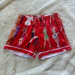 SheShow Taylor Swift Stylish Red Women's Pajama Shorts Eras Tour - Size Large